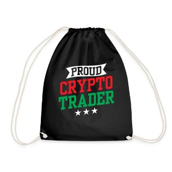 Stolzer Krypto Trader Crypto Traden Trading - Turnbeutel - Schwarz - Vorne