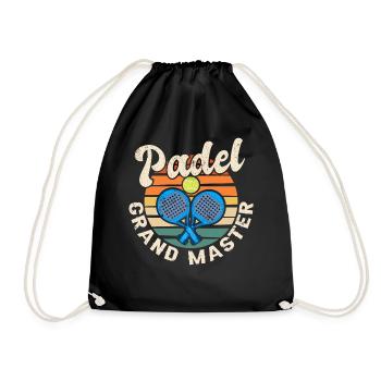 Cool Retro Crossing Rackets Padel Grand Master - Turnbeutel - Schwarz - Vorne