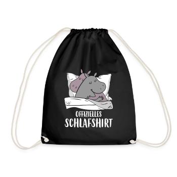 Chemise de couchage officielle Hippo Pyjamas - Sac de sport léger - noir - Devant