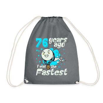 Il y a 76 ans, j’étais le plus rapide 76e anniversaire - Sac de sport léger - gris - Devant