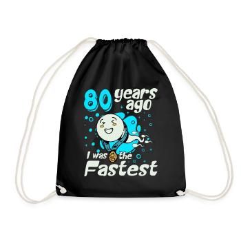Il y a 80 ans, j’étais le 80e anniversaire le plus rapide - Sac de sport léger - noir - Devant