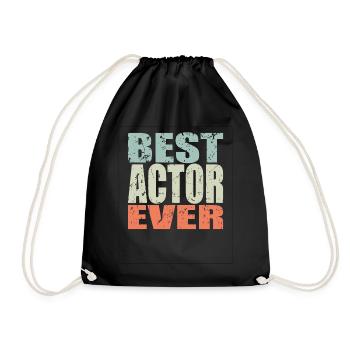 Best Schauspieler ever Schauspieler Geschenk - Turnbeutel - Schwarz - Vorne