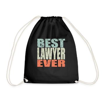 Best Anwalt ever Anwalt Geschenk - Turnbeutel - Schwarz - Vorne