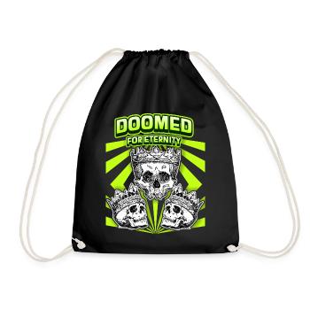 Crâne médiéval, Crâne, Dicton, Motard-Desig - Sac de sport léger - noir - Devant