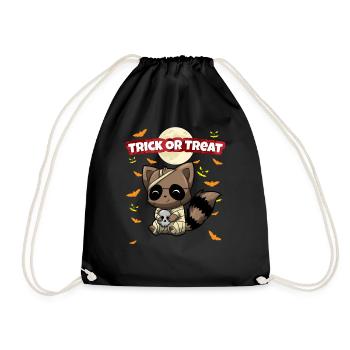 Trick Or Treat Scary Creepy Halloween Monster - Drawstring Bag - black - Front