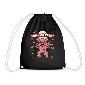 Trick Or Treat Scary Creepy Halloween Monster - Drawstring Bag - black - Front