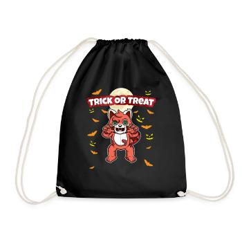 Trick Or Treat Scary Creepy Halloween Monster - Drawstring Bag - black - Front