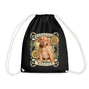 Bordeaux Mastiff, Dog, Bordeaux Great Dane, Poster - Drawstring Bag - black - Front