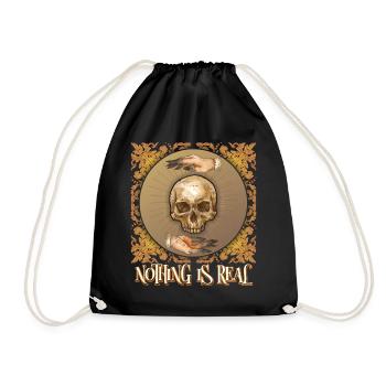 Occulte, Crâne, Magie, Alchimie Style Vintage - Sac de sport léger - noir - Devant