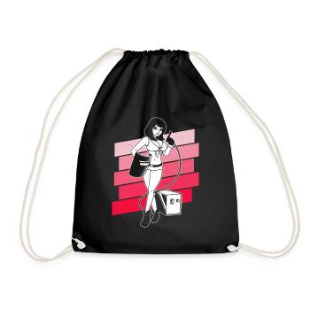 Welder Mrs. Welding Craftsman Metalworker - Drawstring Bag - black - Front