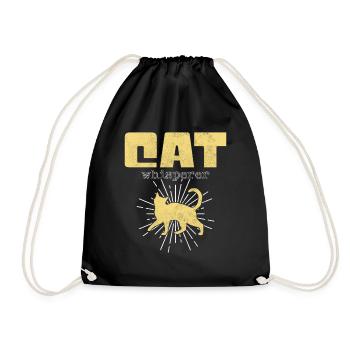 Cat Whisperer - Drawstring Bag - black - Front