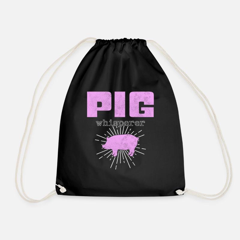 Schweine Flüsterer - Turnbeutel - Schwarz