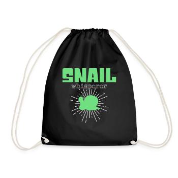 Snail Whisperer - Drawstring Bag - black - Front