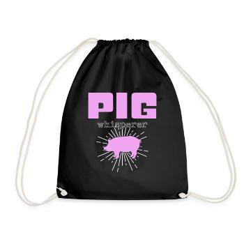 Chuchoteur de cochon - Sac de sport léger - noir - Devant