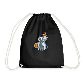 Happy Boo Day Halloween Kostüm Geschenk - Turnbeutel - Schwarz - Vorne