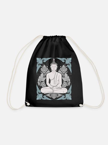 Buddhismus Thai-Buddha Meditation-Buddha Thailand - Turnbeutel - Schwarz