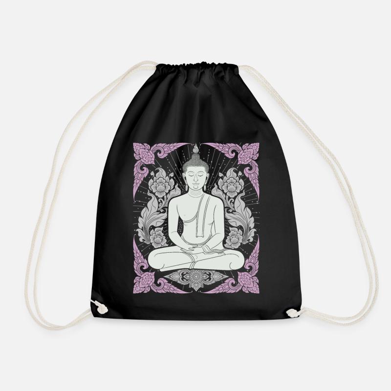Buddhismus Thai-Buddha Meditation-Buddha Thailand - Turnbeutel - Schwarz