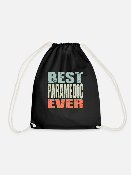 Best paramedic ever - Drawstring Bag - black