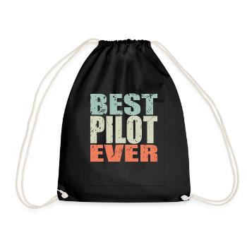 Meilleur pilote de tous les temps Cadeau de pilote - Sac de sport léger - noir - Devant