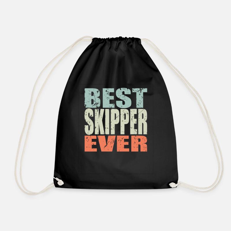 Best Skipper ever Skipper Gift - Drawstring Bag - black