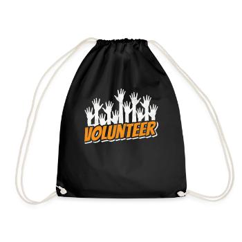 Voluntary volunteering Volunteer - Drawstring Bag - black - Front