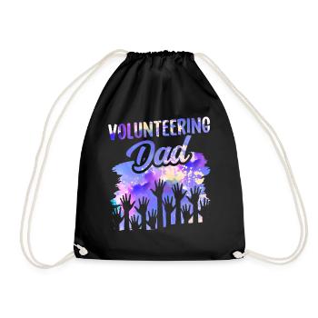 Volunteer Father Profession Voluntary Volunteer - Drawstring Bag - black - Front