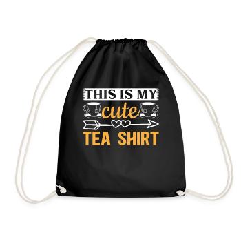 Tea Lover I This Is My Cute Tea Shirt I Tea - Drawstring Bag - black - Front