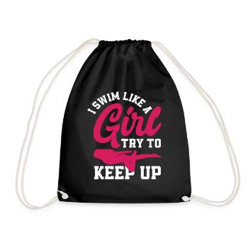 Natation Nageuse Sports Filles - Sac de sport léger - noir - Devant