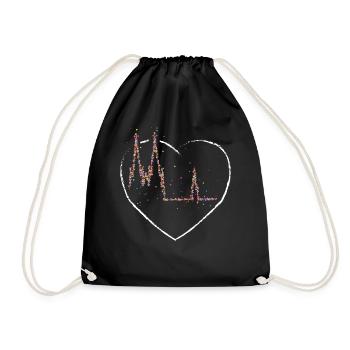 Cologne Colonia Cologne Kölle Cologne Cathedral Carnival - Drawstring Bag - black - Front