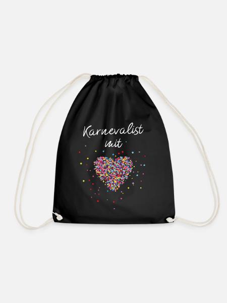 Karnevalist Kölner Karneval Jeck Narr Fasching - Turnbeutel - Schwarz