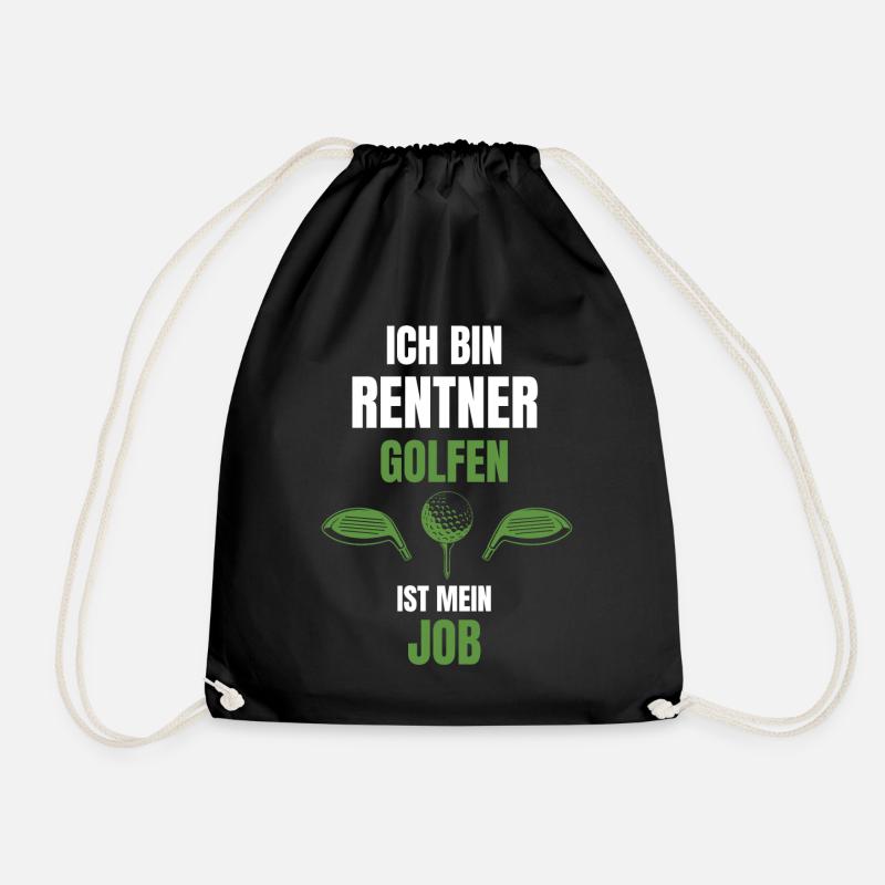 Golf Golfer Rentner Ruhestand - Turnbeutel - Schwarz