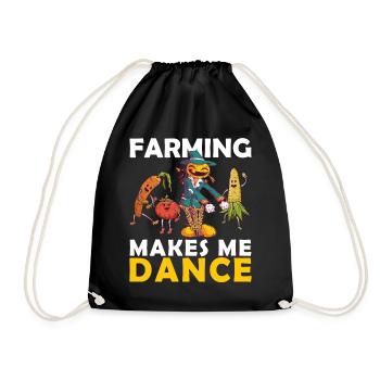 Farming bringt mich dazu, Gemüse Farm zu tanzen - Turnbeutel - Schwarz - Vorne