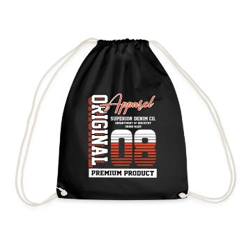 2008 Vintage Birthday Vintage Gift Retro - Drawstring Bag - black - Front