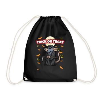 Trick Or Treat Scary Creepy Halloween Monster - Drawstring Bag - black - Front