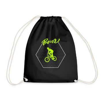 bmx - Drawstring Bag - black - Front