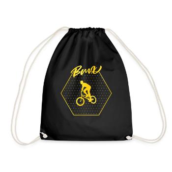 bmx - Drawstring Bag - black - Front