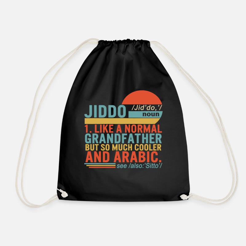 Jiddo Substantiv Definition Hemd, arabischer Großvater - Turnbeutel - Schwarz