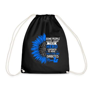Diabetes Awareness Shirt, ich bin ein Typ Eins Diabetes - Turnbeutel - Schwarz - Vorne