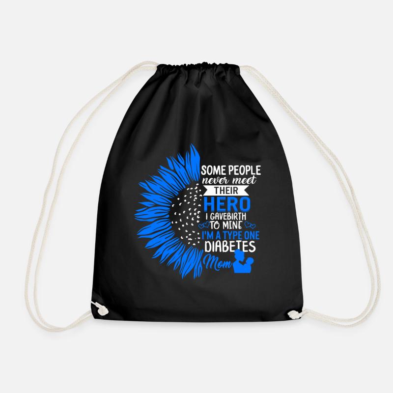 Diabetes Awareness Shirt, ich bin ein Typ Eins Diabetes - Turnbeutel - Schwarz
