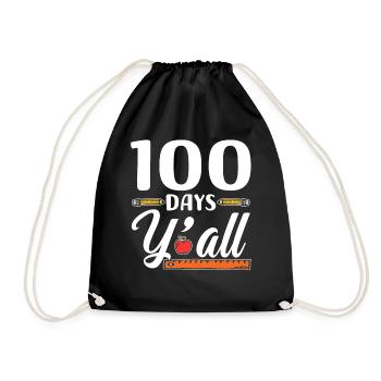 100 jours vous tous dictons Drôle douce équipe - Sac de sport léger - noir - Devant