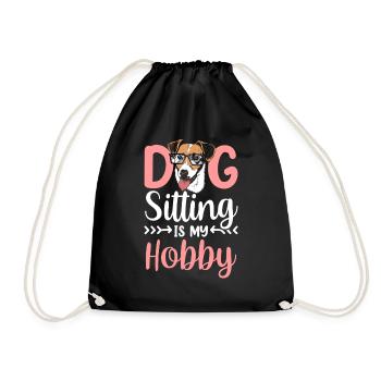 Hundesitting Ist Mein Hobby Sitter Dog Sitting - Turnbeutel - Schwarz - Vorne