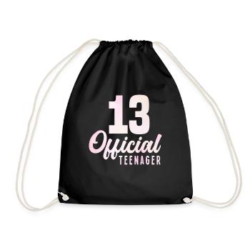 13e anniversaire Teen Girl - Sac de sport léger - noir - Devant