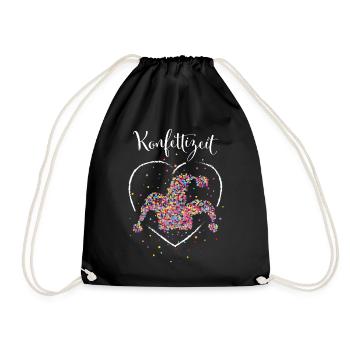Karnevalf Konfettizeit Costume Replacement 5th Season - Drawstring Bag - black - Front