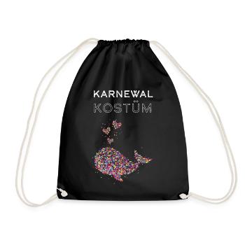 Karneval Kostümersatz Konfetti Kölner Fasching - Turnbeutel - Schwarz - Vorne
