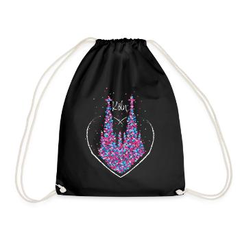 Cologne Cathedral Red Cologne Cologne Kölle Colonia Carnival - Drawstring Bag - black - Front