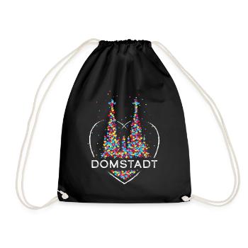 Domstadt Köln Kölner Dom Kölle Cologne Konfetti - Turnbeutel - Schwarz - Vorne