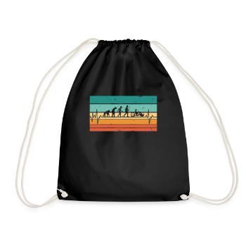 Vintage Heartbeat ECG Pulse Handbike - Sac de sport léger - noir - Devant