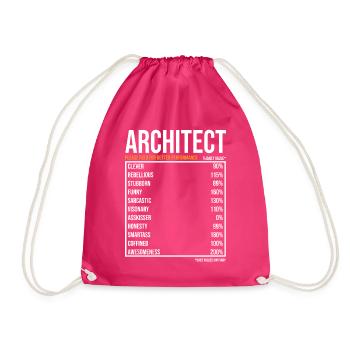 Architekt tageswerte Lustiger Architekt - Turnbeutel - Fuchsia - Vorne