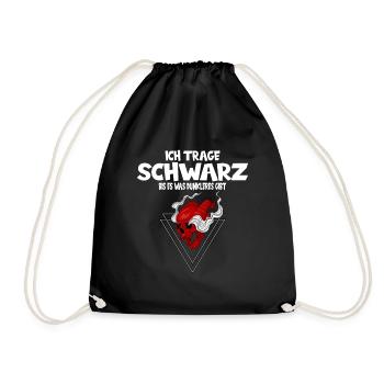 Ich trage schwarz bis es was dunkleres gibt - Turnbeutel - Schwarz - Vorne