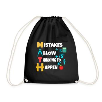 Dear math grow up and solve your own problems - Drawstring Bag - black - Front